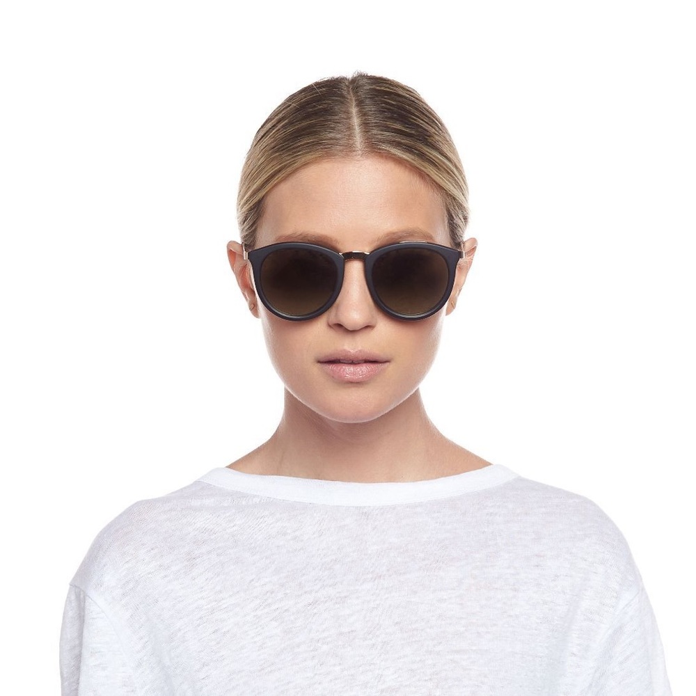 Le Specs No Smirking Black Rubber Sunglasses